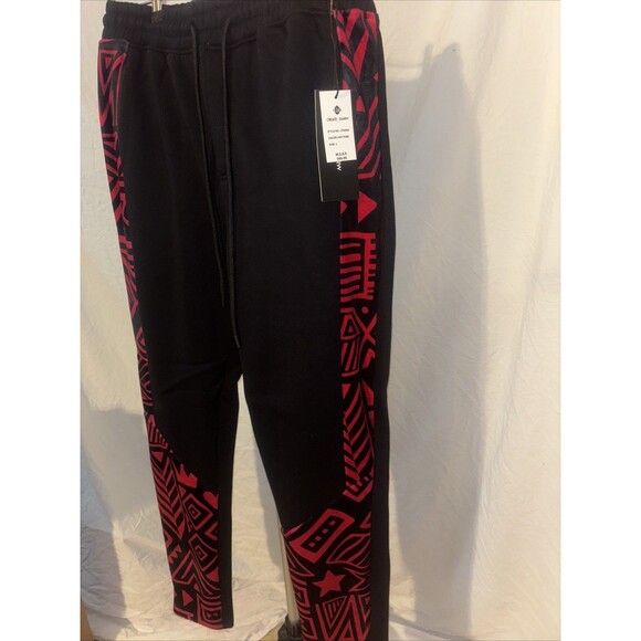 Create 2MRW Black And Red Joggers Size Large - Picture 2 of 4